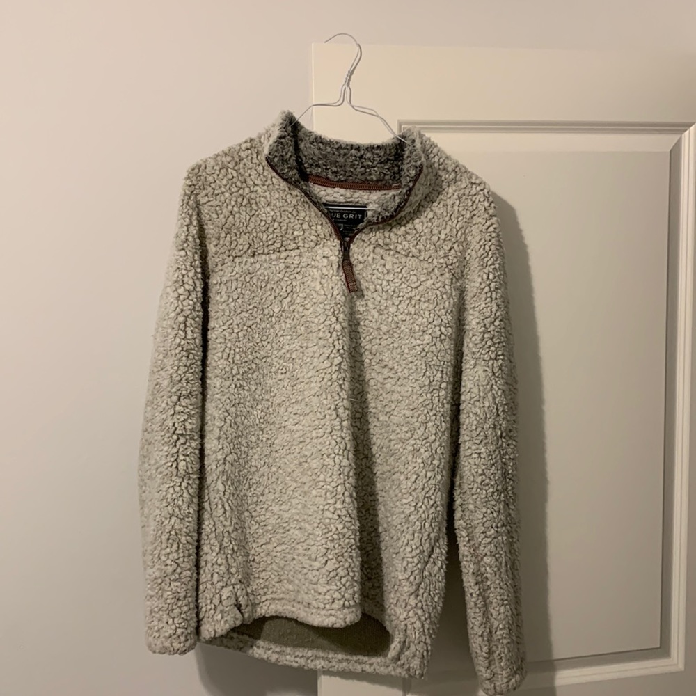 TRUE GRIT Frosty Tipped Pullover Sherpa (Large)
